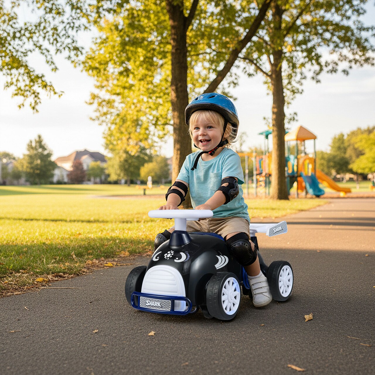 Ride On Sliding Car for Kids with Music and Hidden Seat Storage